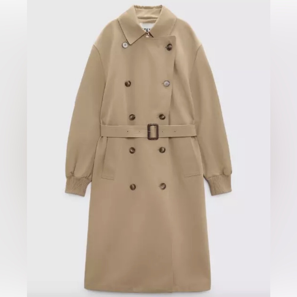 Zara Belted Trench Coat - Picture 4 of 9